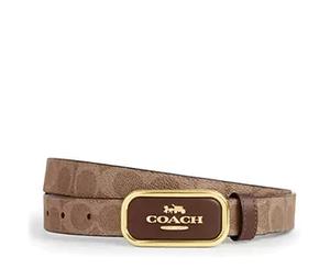 Buy Coach Calfskin Canvas Leather Belts Women's Brown Width 3.5cm at Sasom – Authentic and Ready to Ship